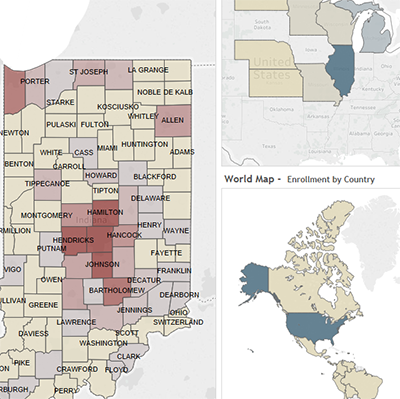 Student Enrollment by County, State, and Country